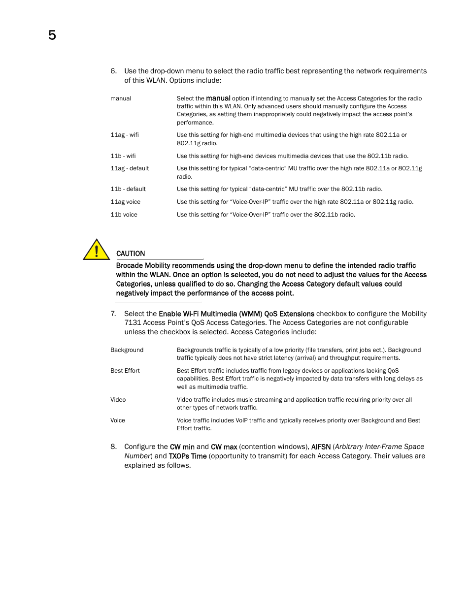 Brocade Mobility 7131 Access Point Product Reference Guide (Supporting software release 4.4.0.0 and later) User Manual | Page 162 / 520