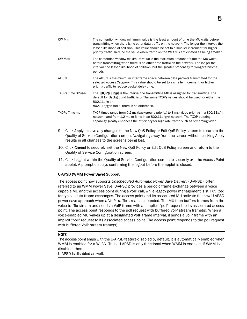 Brocade Mobility 7131 Access Point Product Reference Guide (Supporting software release 4.4.0.0 and later) User Manual | Page 163 / 520