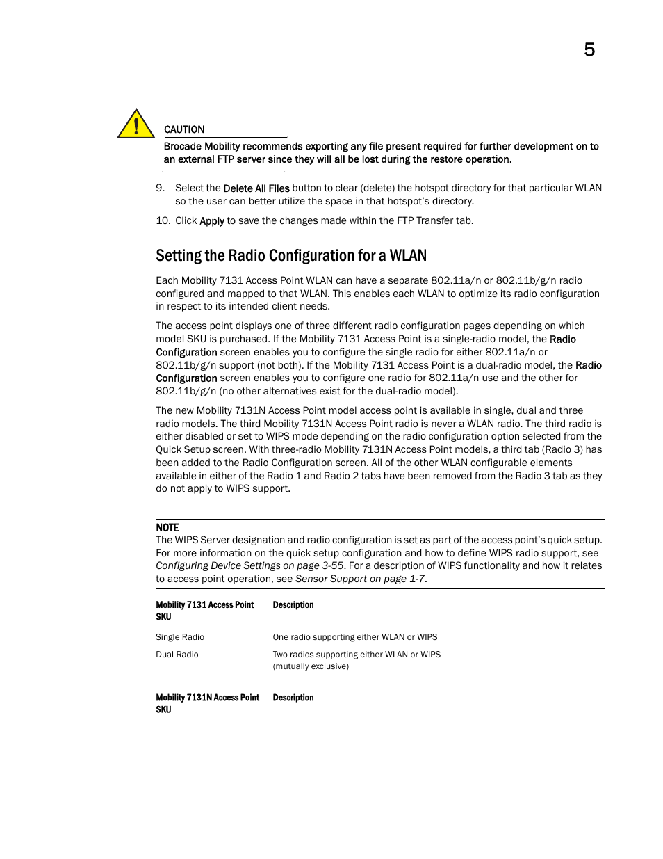 Setting the radio configuration for a wlan | Brocade Mobility 7131 Access Point Product Reference Guide (Supporting software release 4.4.0.0 and later) User Manual | Page 173 / 520