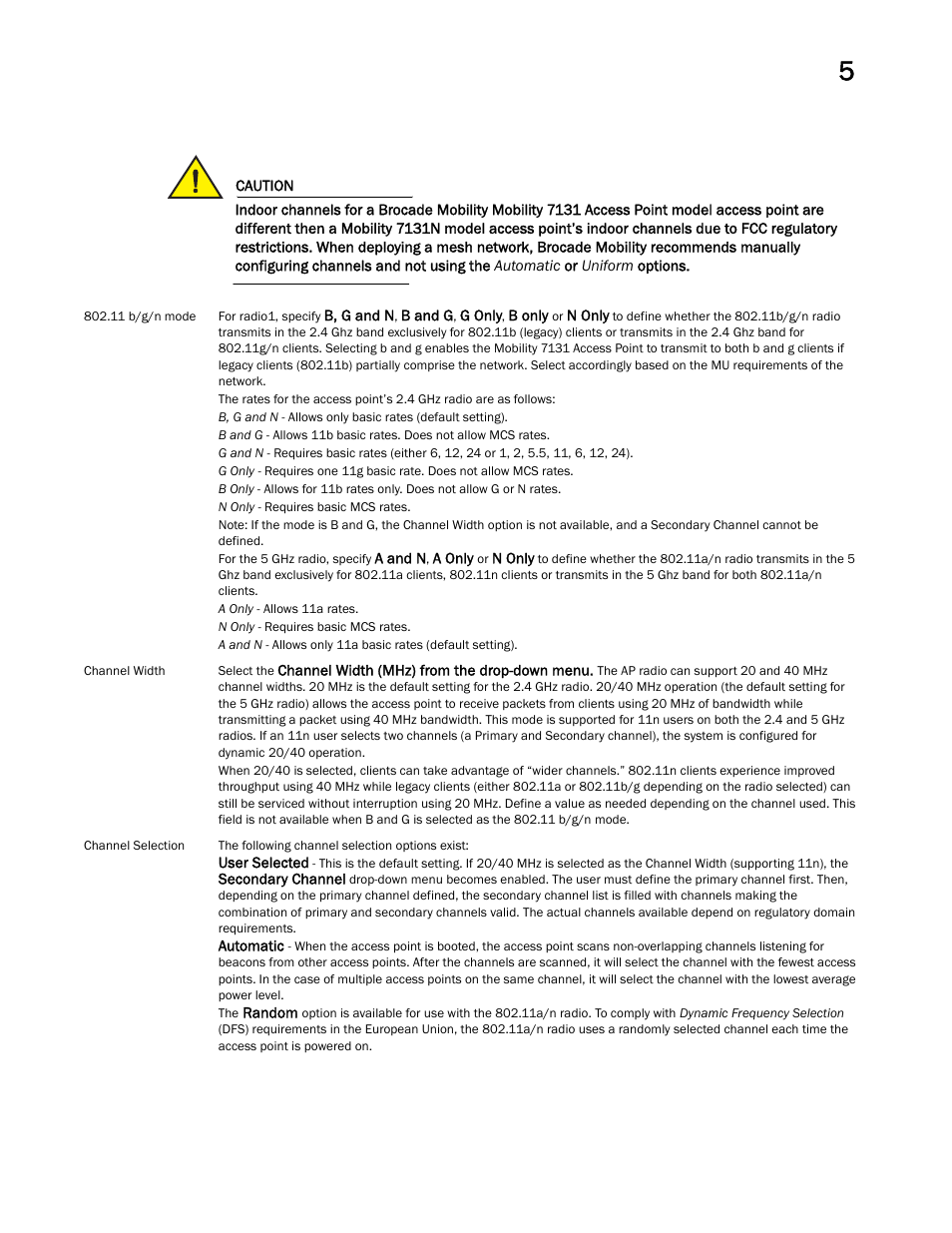 Brocade Mobility 7131 Access Point Product Reference Guide (Supporting software release 4.4.0.0 and later) User Manual | Page 181 / 520