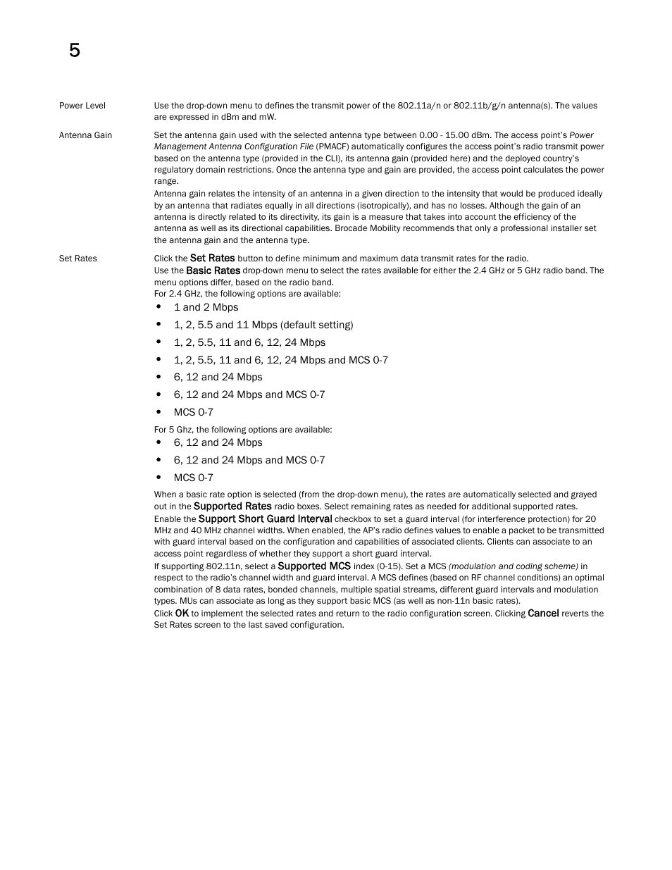 Brocade Mobility 7131 Access Point Product Reference Guide (Supporting software release 4.4.0.0 and later) User Manual | Page 182 / 520