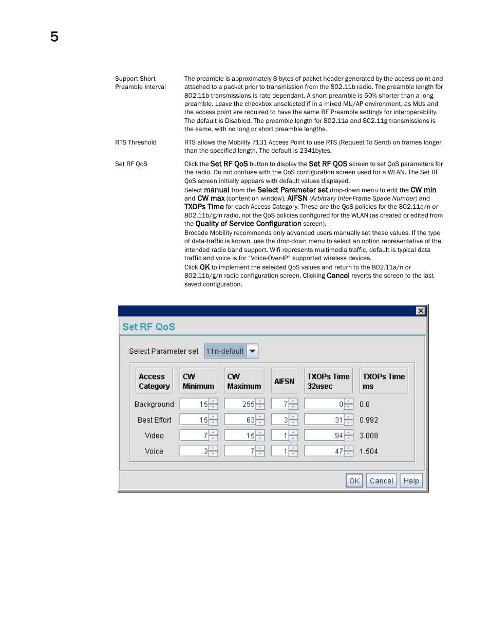 Brocade Mobility 7131 Access Point Product Reference Guide (Supporting software release 4.4.0.0 and later) User Manual | Page 184 / 520