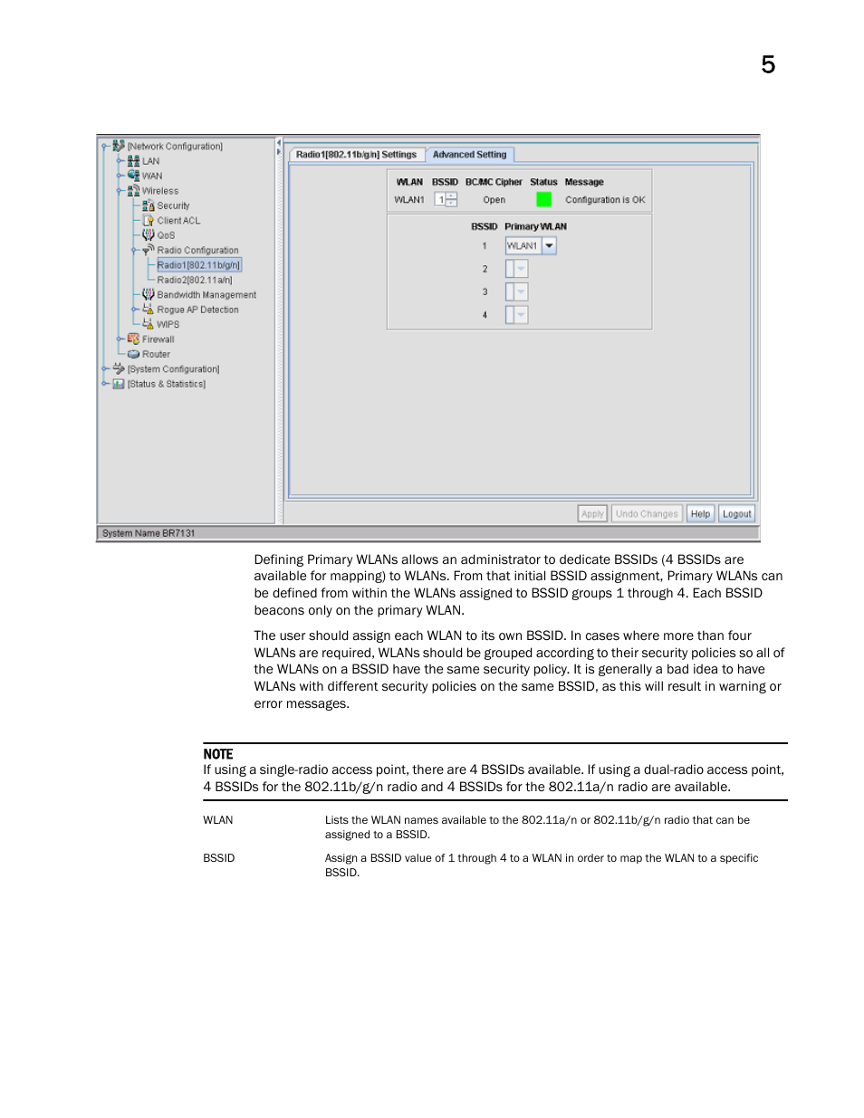 Brocade Mobility 7131 Access Point Product Reference Guide (Supporting software release 4.4.0.0 and later) User Manual | Page 187 / 520