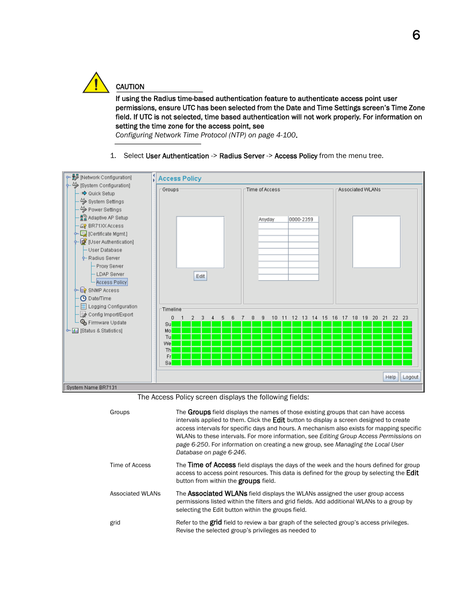 Brocade Mobility 7131 Access Point Product Reference Guide (Supporting software release 4.4.0.0 and later) User Manual | Page 261 / 520