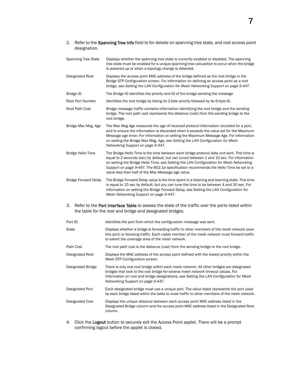 Brocade Mobility 7131 Access Point Product Reference Guide (Supporting software release 4.4.0.0 and later) User Manual | Page 271 / 520