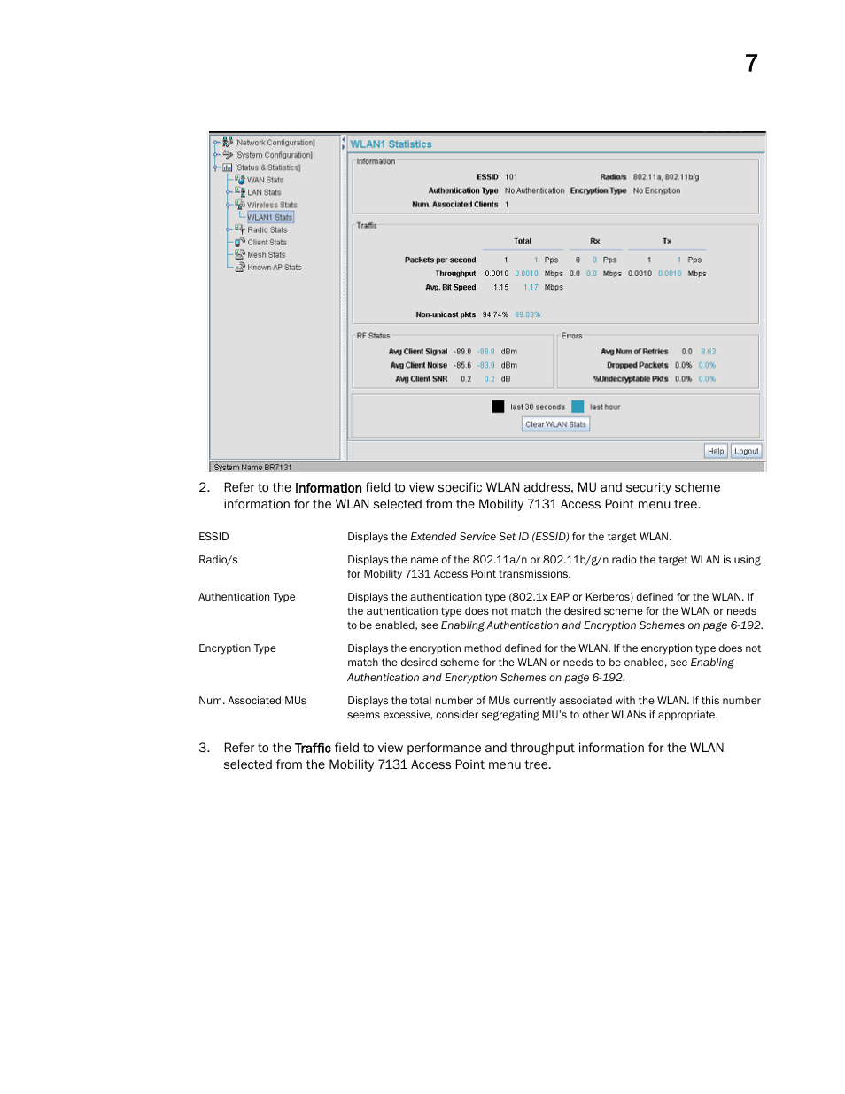 Brocade Mobility 7131 Access Point Product Reference Guide (Supporting software release 4.4.0.0 and later) User Manual | Page 275 / 520