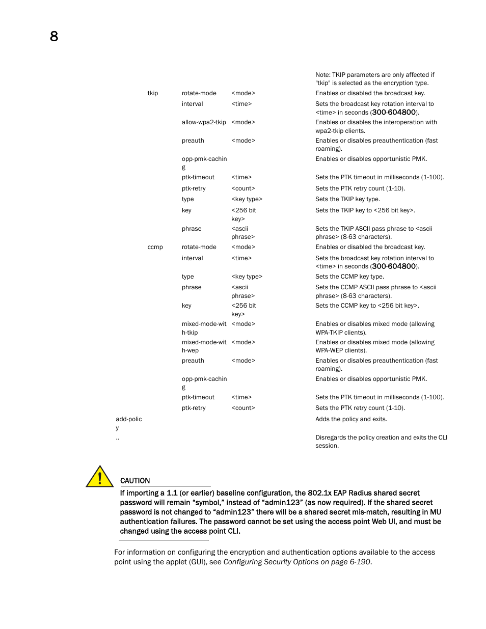 Brocade Mobility 7131 Access Point Product Reference Guide (Supporting software release 4.4.0.0 and later) User Manual | Page 346 / 520