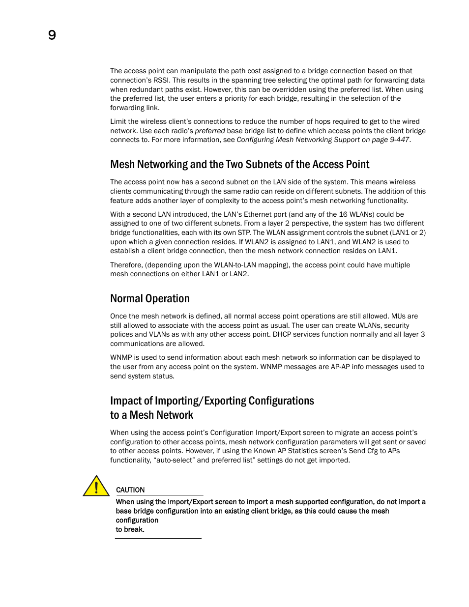 Normal operation | Brocade Mobility 7131 Access Point Product Reference Guide (Supporting software release 4.4.0.0 and later) User Manual | Page 458 / 520