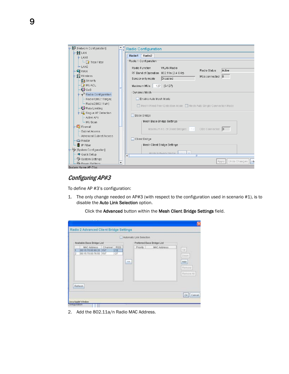 Configuring ap#3 | Brocade Mobility 7131 Access Point Product Reference Guide (Supporting software release 4.4.0.0 and later) User Manual | Page 478 / 520