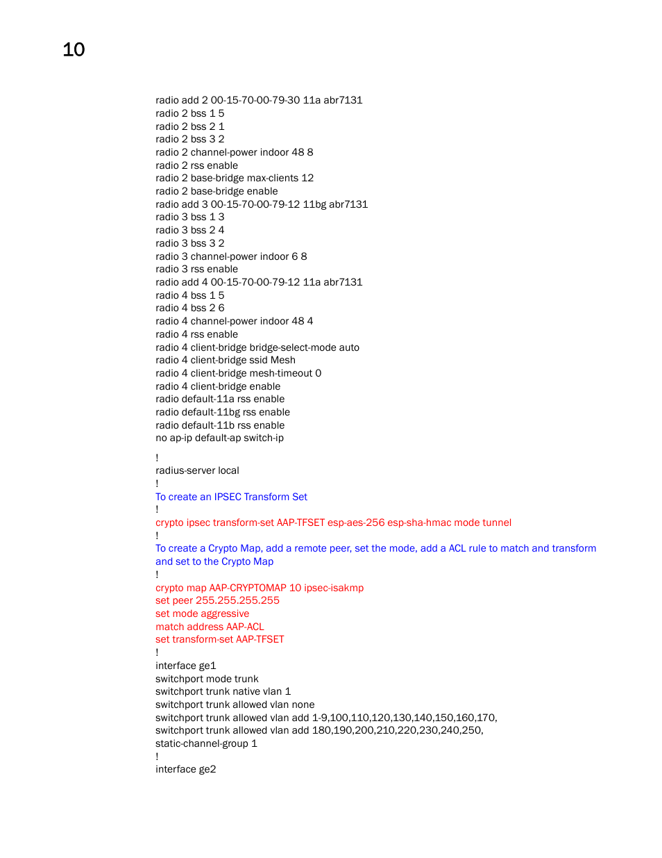 Brocade Mobility 7131 Access Point Product Reference Guide (Supporting software release 4.4.0.0 and later) User Manual | Page 498 / 520