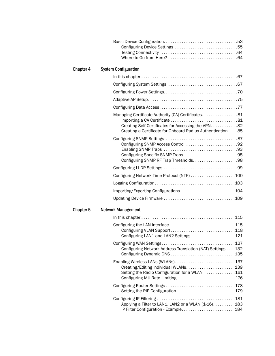 Brocade Mobility 7131 Access Point Product Reference Guide (Supporting software release 4.4.0.0 and later) User Manual | Page 6 / 520