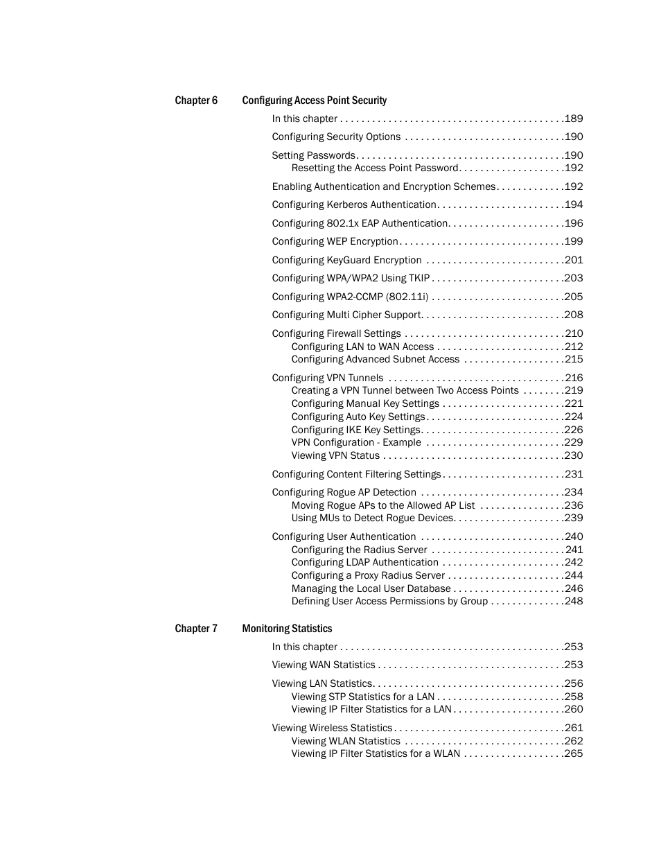 Brocade Mobility 7131 Access Point Product Reference Guide (Supporting software release 4.4.0.0 and later) User Manual | Page 7 / 520