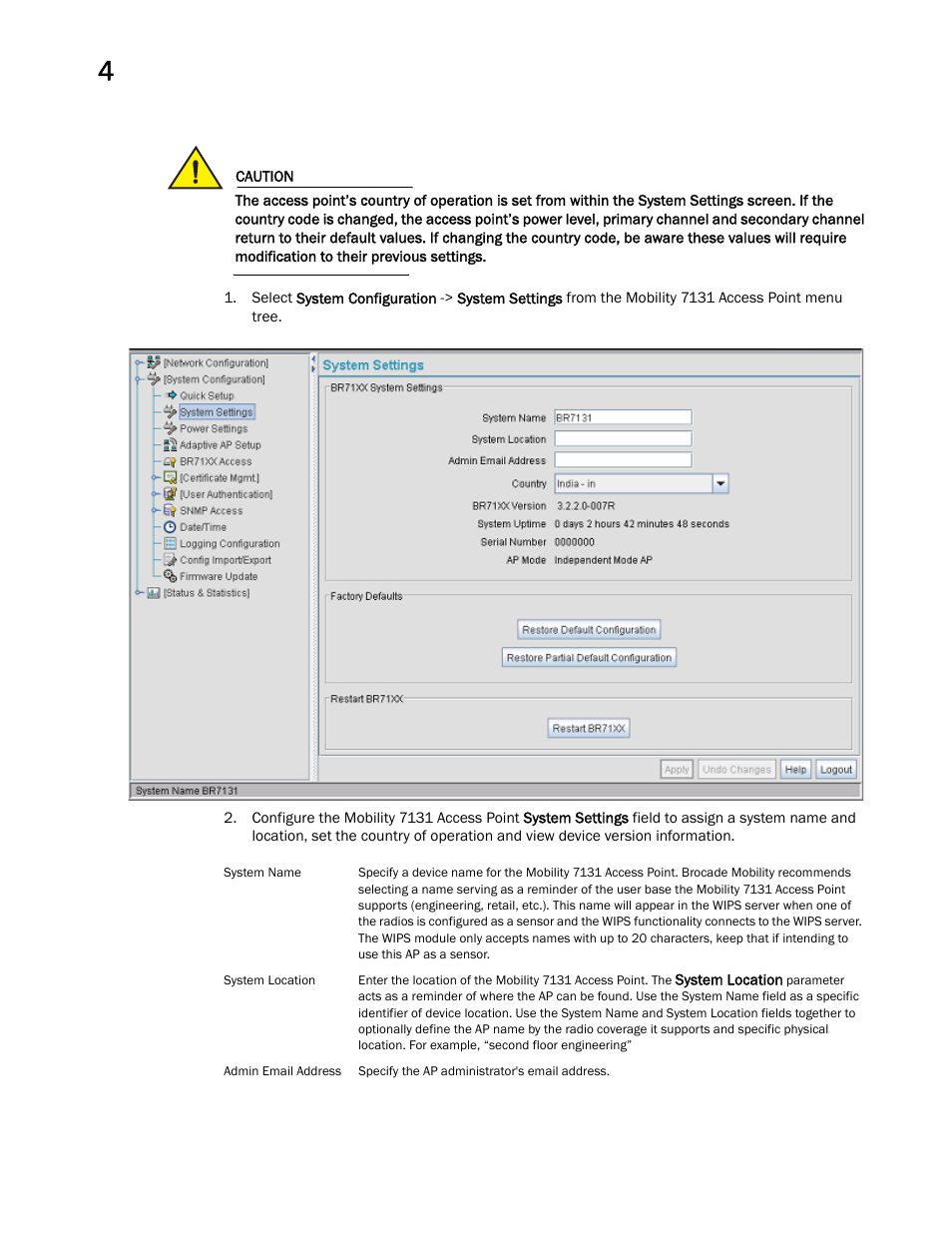 Brocade Mobility 7131 Access Point Product Reference Guide (Supporting software release 4.4.0.0 and later) User Manual | Page 80 / 520