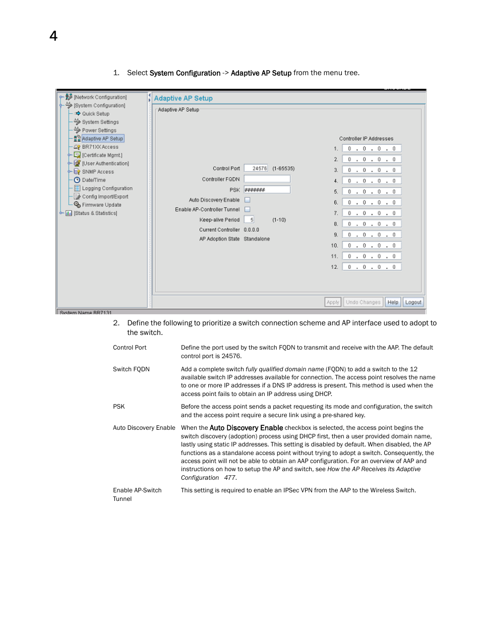 Brocade Mobility 7131 Access Point Product Reference Guide (Supporting software release 4.4.0.0 and later) User Manual | Page 88 / 520