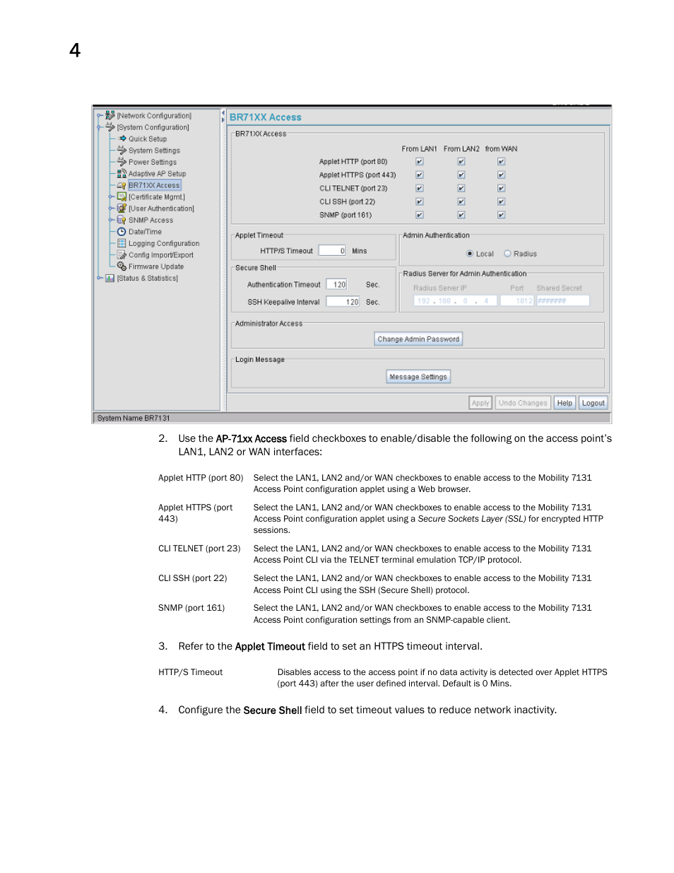 Brocade Mobility 7131 Access Point Product Reference Guide (Supporting software release 4.4.0.0 and later) User Manual | Page 90 / 520