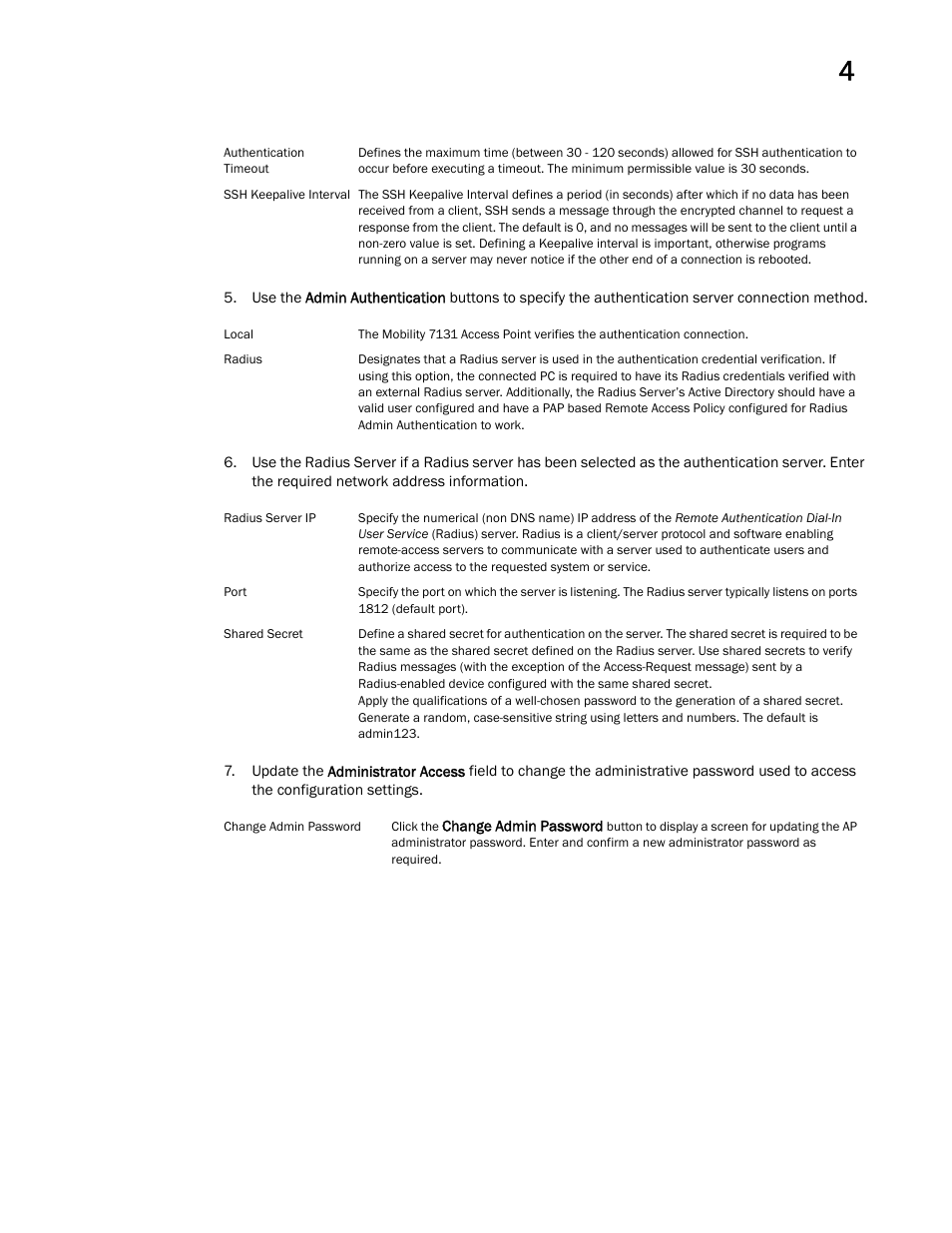 Brocade Mobility 7131 Access Point Product Reference Guide (Supporting software release 4.4.0.0 and later) User Manual | Page 91 / 520