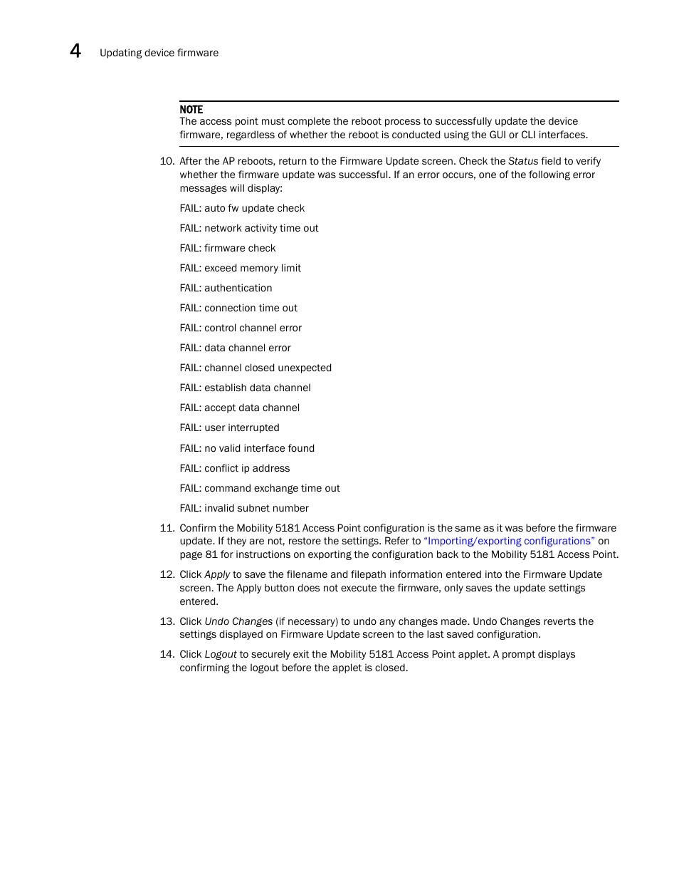 Brocade Mobility 5181 Access Point Product Reference Guide (Supporting software release 4.4.0.0) User Manual | Page 104 / 428