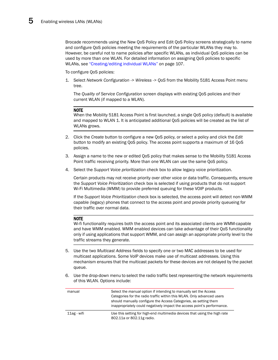 Brocade Mobility 5181 Access Point Product Reference Guide (Supporting software release 4.4.0.0) User Manual | Page 126 / 428