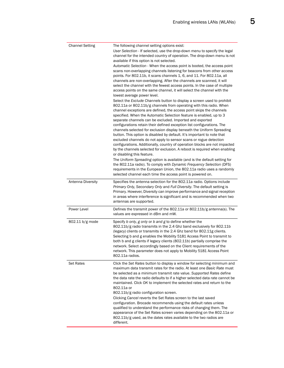 Brocade Mobility 5181 Access Point Product Reference Guide (Supporting software release 4.4.0.0) User Manual | Page 137 / 428