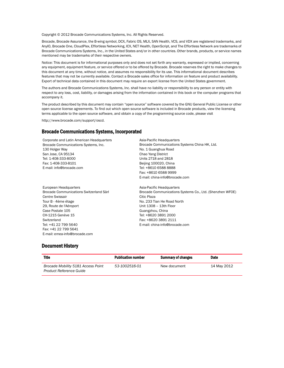 Brocade Mobility 5181 Access Point Product Reference Guide (Supporting software release 4.4.0.0) User Manual | Page 2 / 428