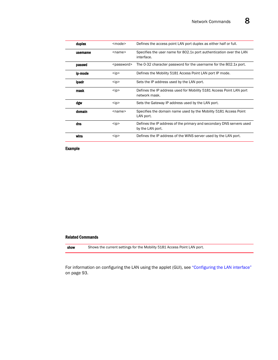 Brocade Mobility 5181 Access Point Product Reference Guide (Supporting software release 4.4.0.0) User Manual | Page 221 / 428