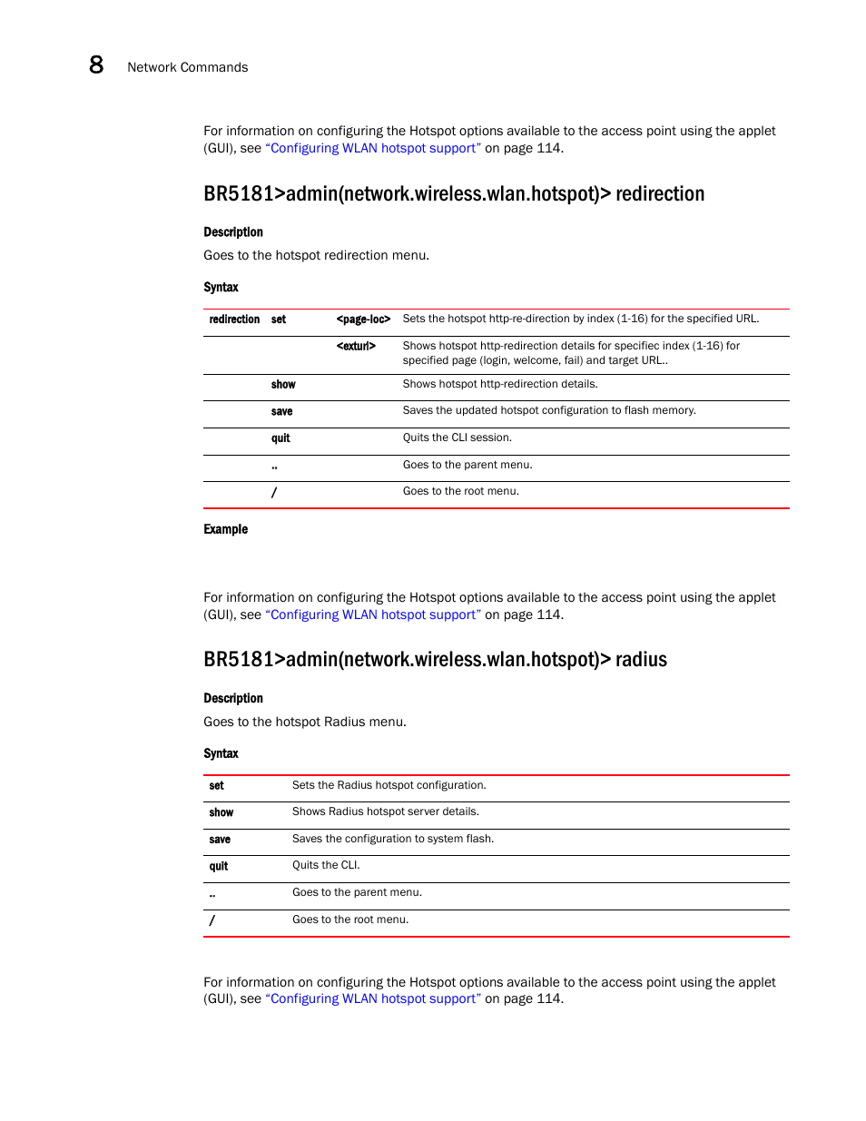 Brocade Mobility 5181 Access Point Product Reference Guide (Supporting software release 4.4.0.0) User Manual | Page 260 / 428