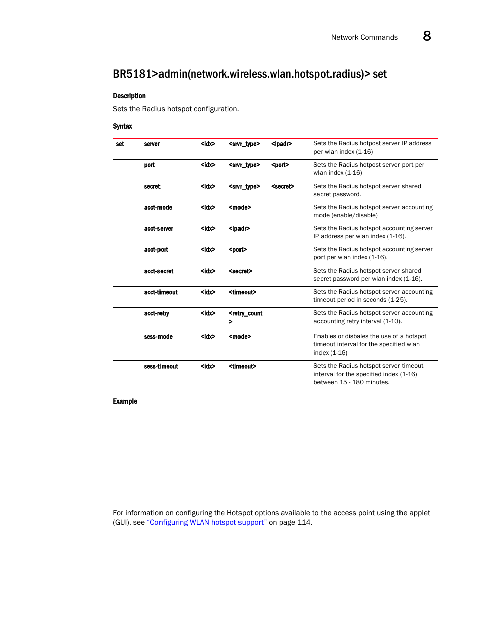 Brocade Mobility 5181 Access Point Product Reference Guide (Supporting software release 4.4.0.0) User Manual | Page 261 / 428