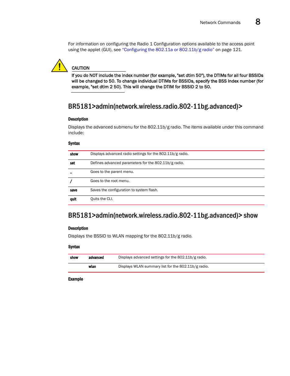 Brocade Mobility 5181 Access Point Product Reference Guide (Supporting software release 4.4.0.0) User Manual | Page 279 / 428