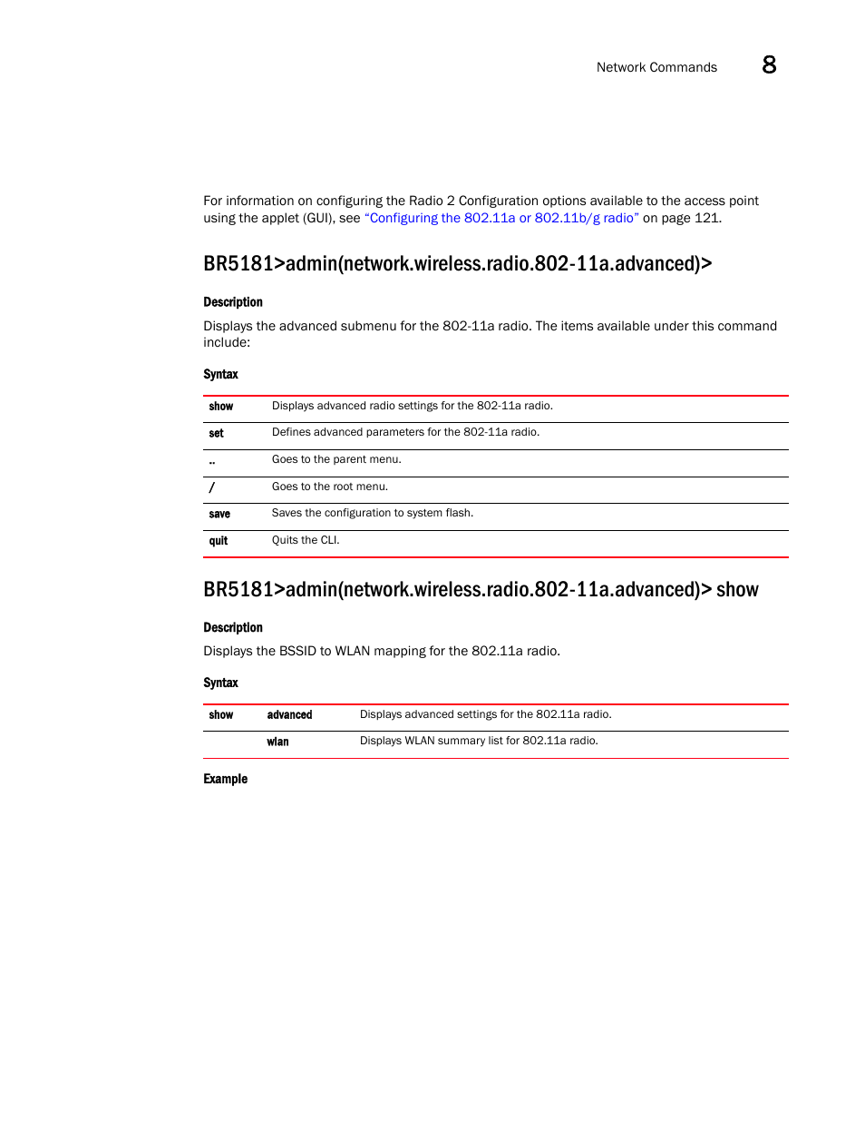 Brocade Mobility 5181 Access Point Product Reference Guide (Supporting software release 4.4.0.0) User Manual | Page 283 / 428