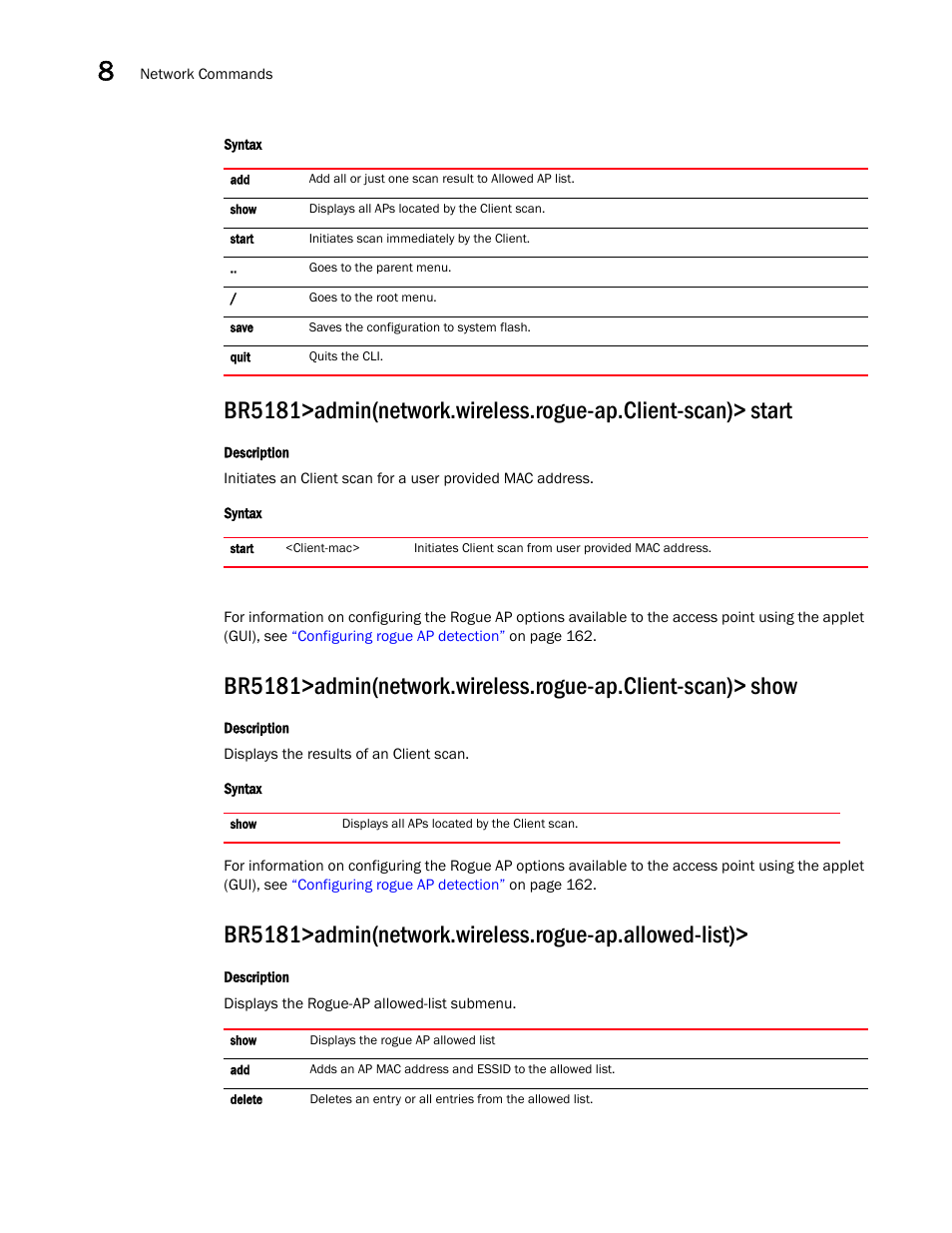 Brocade Mobility 5181 Access Point Product Reference Guide (Supporting software release 4.4.0.0) User Manual | Page 292 / 428