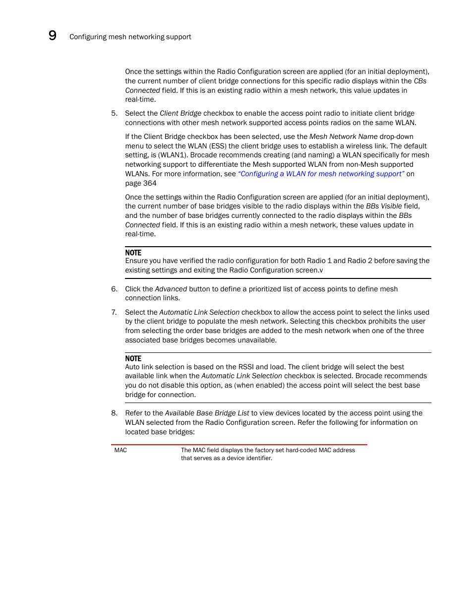 Brocade Mobility 5181 Access Point Product Reference Guide (Supporting software release 4.4.0.0) User Manual | Page 382 / 428