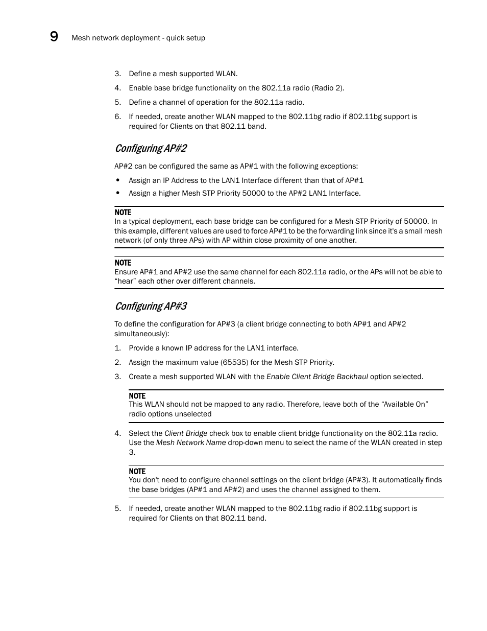 Configuring ap#2, Configuring ap#3 | Brocade Mobility 5181 Access Point Product Reference Guide (Supporting software release 4.4.0.0) User Manual | Page 386 / 428