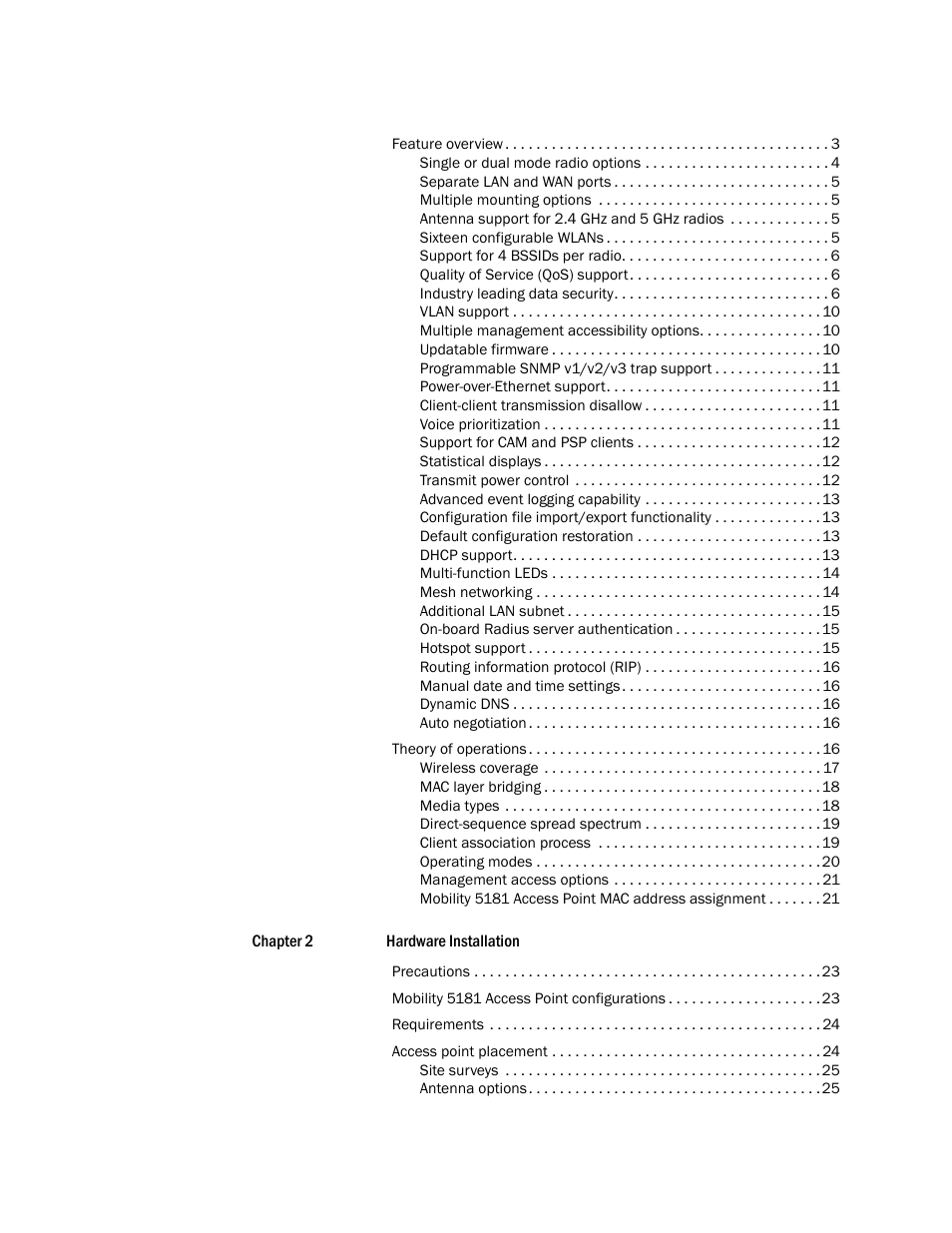 Brocade Mobility 5181 Access Point Product Reference Guide (Supporting software release 4.4.0.0) User Manual | Page 4 / 428