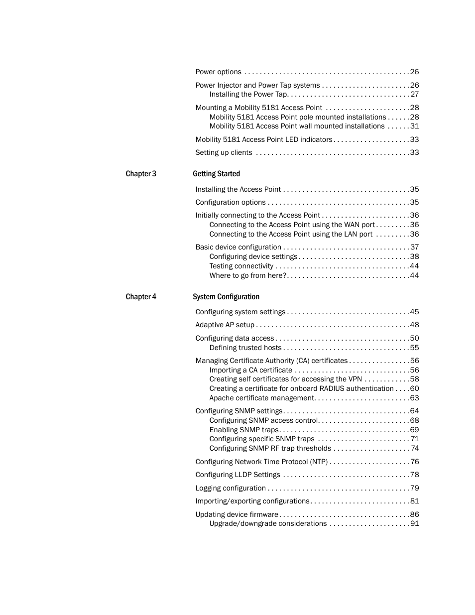 Brocade Mobility 5181 Access Point Product Reference Guide (Supporting software release 4.4.0.0) User Manual | Page 5 / 428