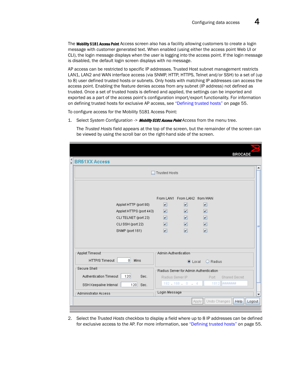 Brocade Mobility 5181 Access Point Product Reference Guide (Supporting software release 4.4.0.0) User Manual | Page 65 / 428