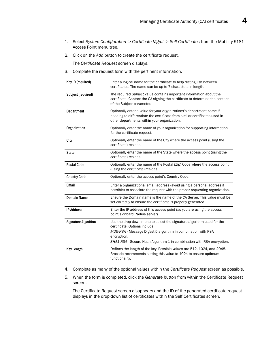 Brocade Mobility 5181 Access Point Product Reference Guide (Supporting software release 4.4.0.0) User Manual | Page 75 / 428