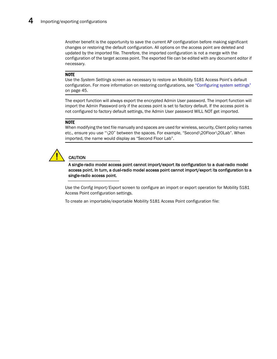 Brocade Mobility 5181 Access Point Product Reference Guide (Supporting software release 4.4.0.0) User Manual | Page 96 / 428