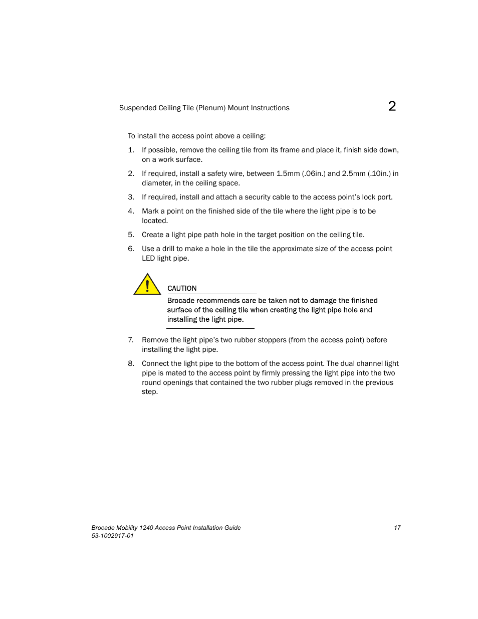 Brocade Mobility 1240 Access Point Installation Guide User Manual | Page 21 / 68