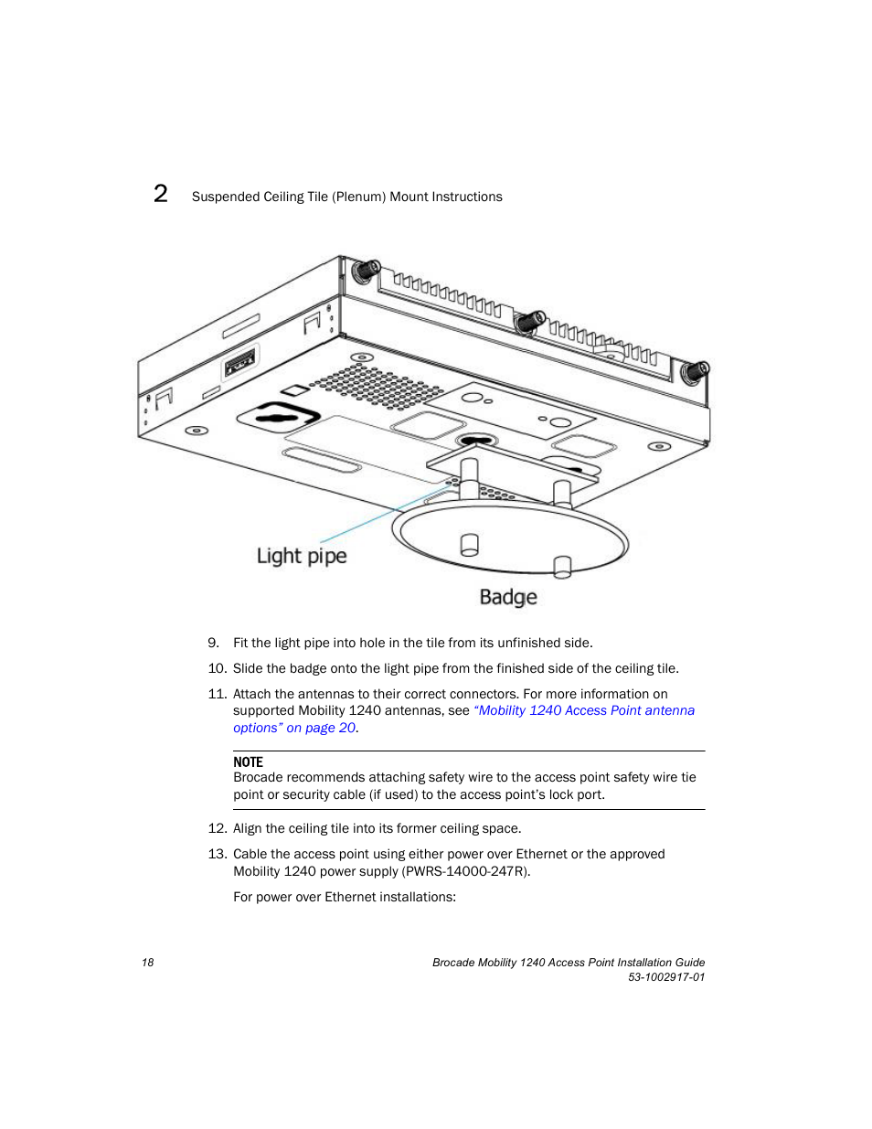 Brocade Mobility 1240 Access Point Installation Guide User Manual | Page 22 / 68