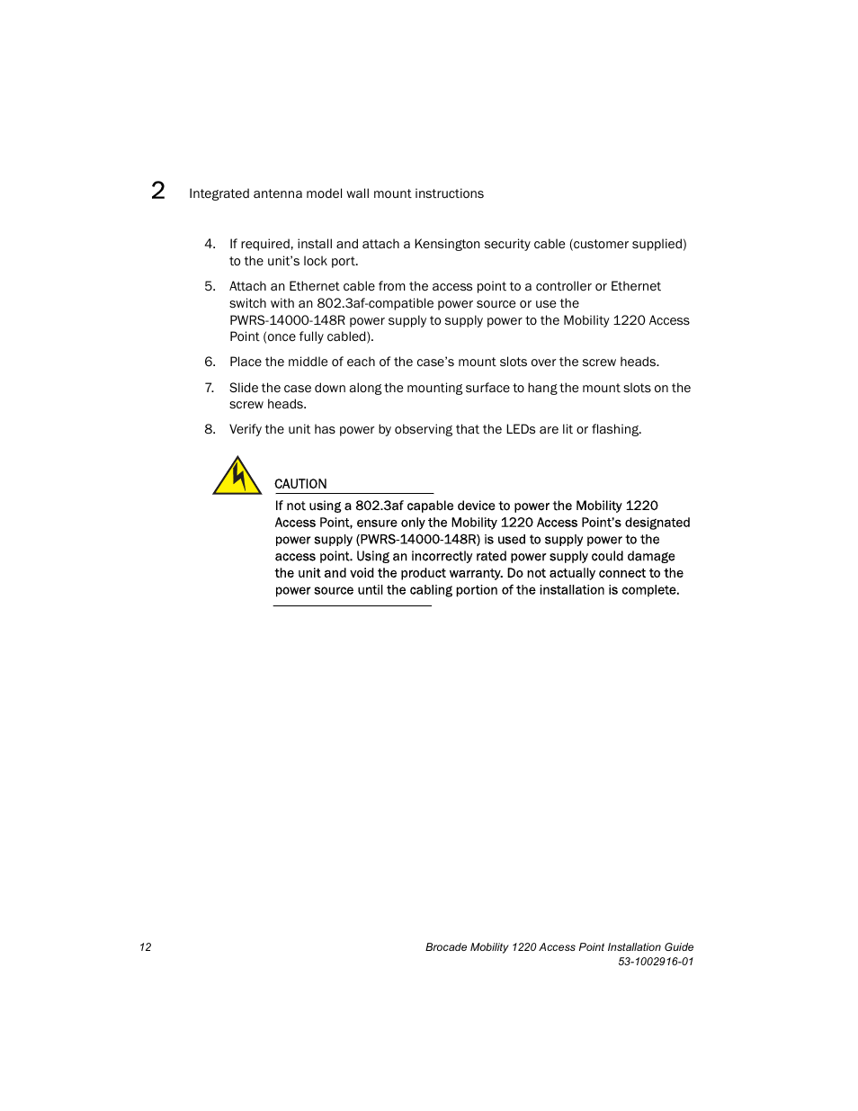 Brocade Mobility 1220 Access Point Installation Guide User Manual | Page 17 / 68