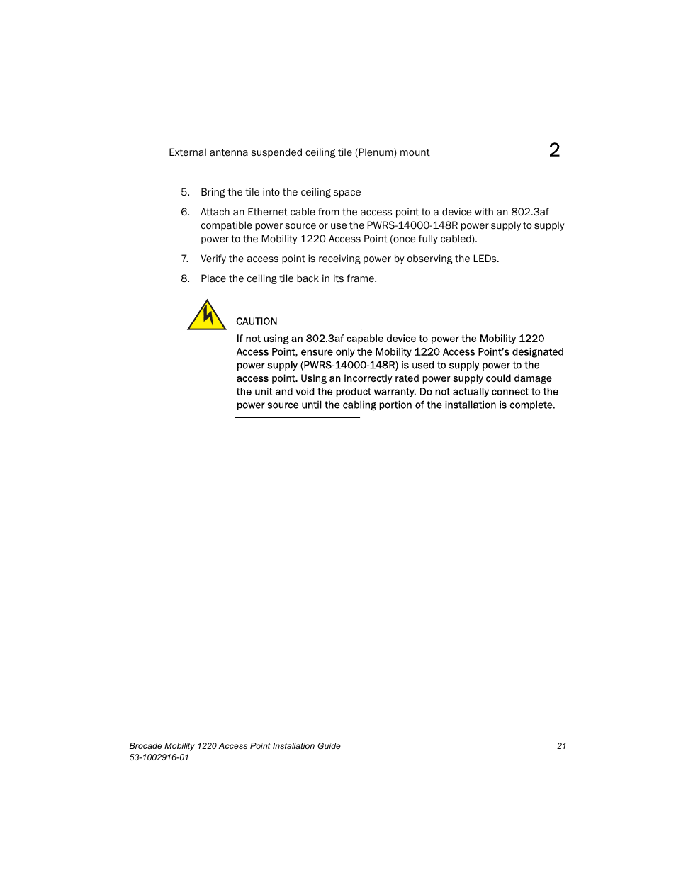 Brocade Mobility 1220 Access Point Installation Guide User Manual | Page 26 / 68