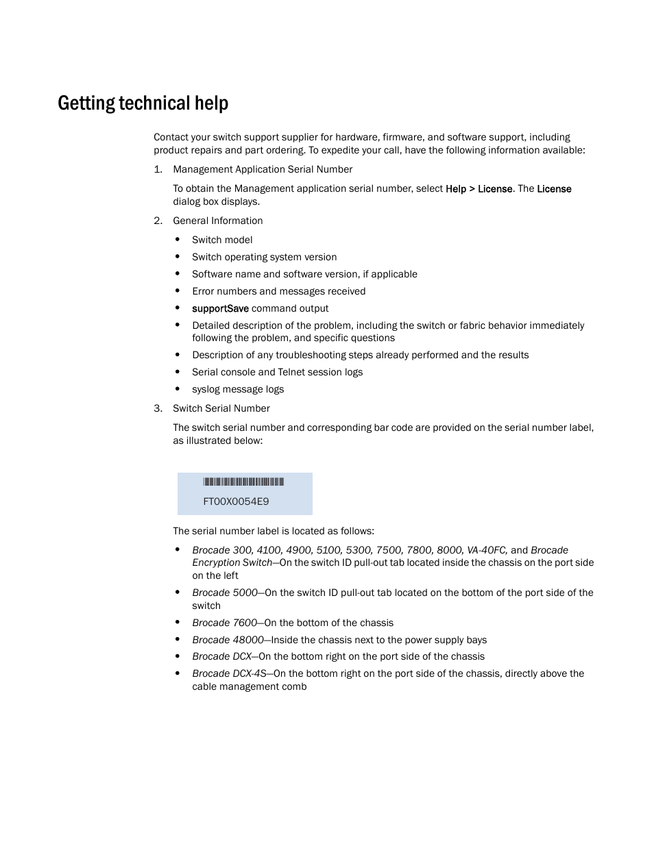 Getting technical help | Brocade Network Advisor Installation and Migration Guide (Supporting Network Advisor 12.3.0) User Manual | Page 18 / 97