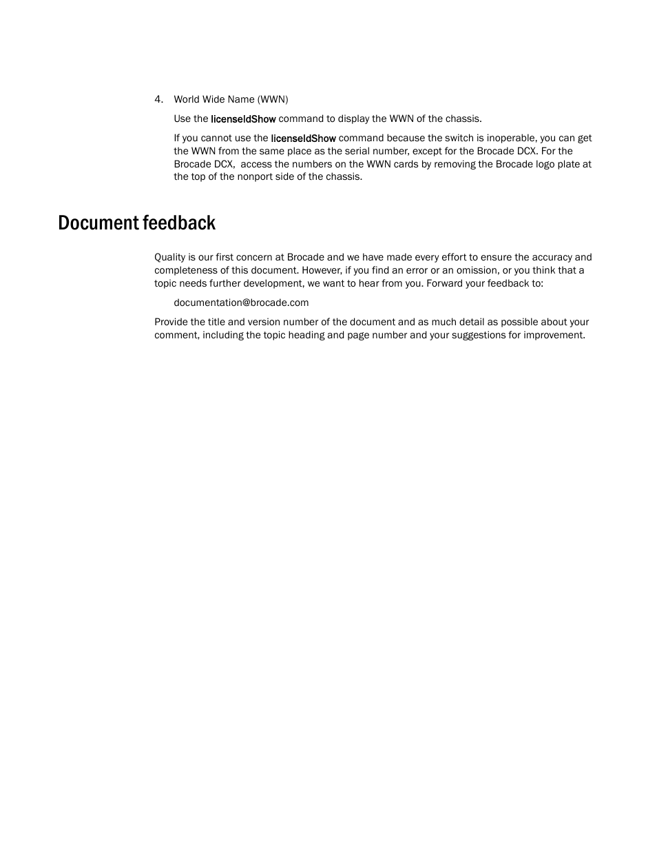 Document feedback | Brocade Network Advisor Installation and Migration Guide (Supporting Network Advisor 12.3.0) User Manual | Page 19 / 97