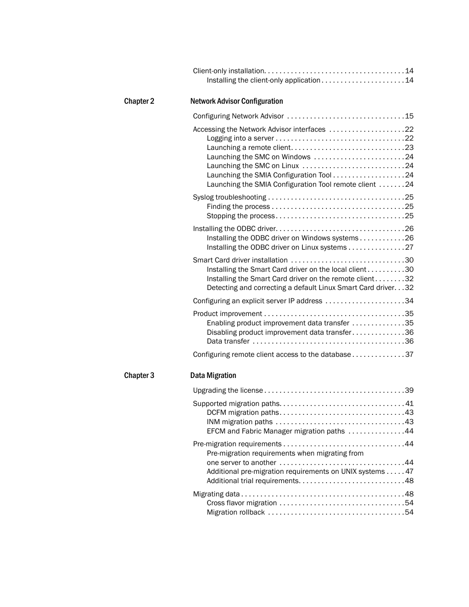 Brocade Network Advisor Installation and Migration Guide (Supporting Network Advisor 12.3.0) User Manual | Page 4 / 97