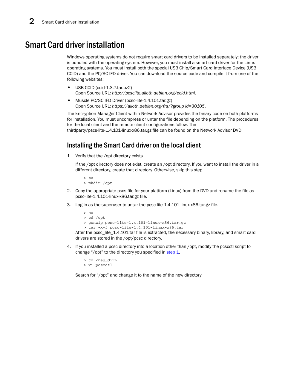 Smart card driver installation | Brocade Network Advisor Installation and Migration Guide (Supporting Network Advisor 12.3.0) User Manual | Page 50 / 97