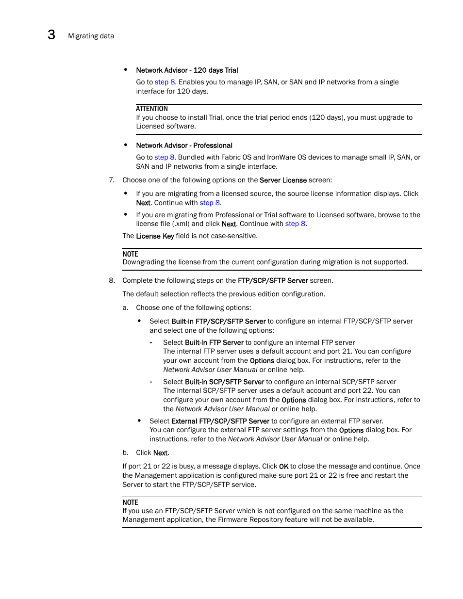 Step 7 | Brocade Network Advisor Installation and Migration Guide (Supporting Network Advisor 12.3.0) User Manual | Page 70 / 97