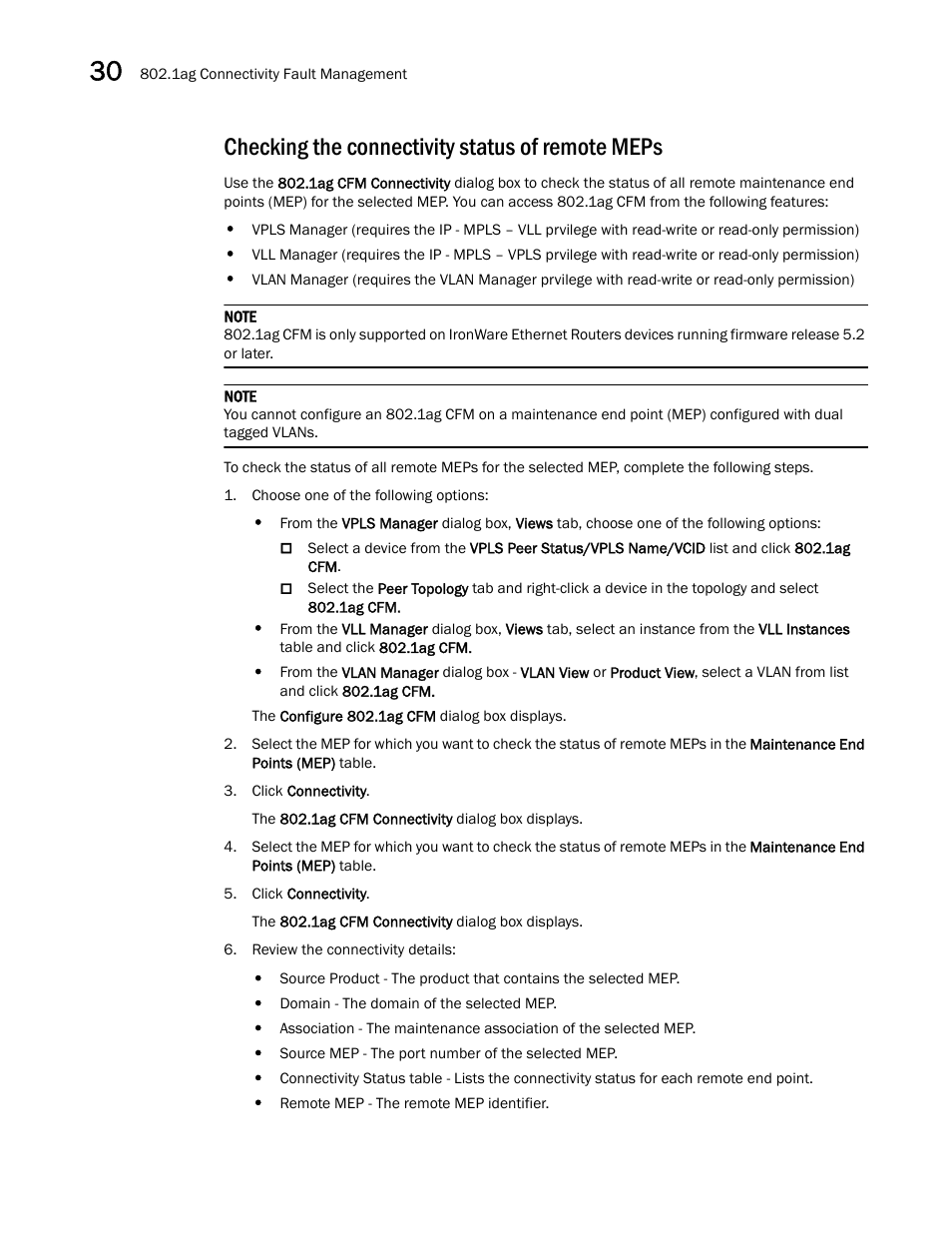 Checking the connectivity status of remote meps, Checking the, Connectivity status of remote meps | Brocade Network Advisor IP User Manual v12.1.0 User Manual | Page 1006 / 1770