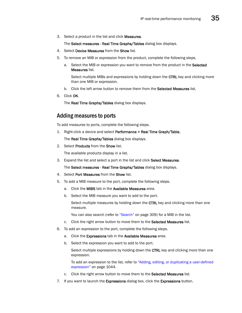 Adding measures to ports, Adding measures to ports 5 | Brocade Network Advisor IP User Manual v12.1.0 User Manual | Page 1079 / 1770