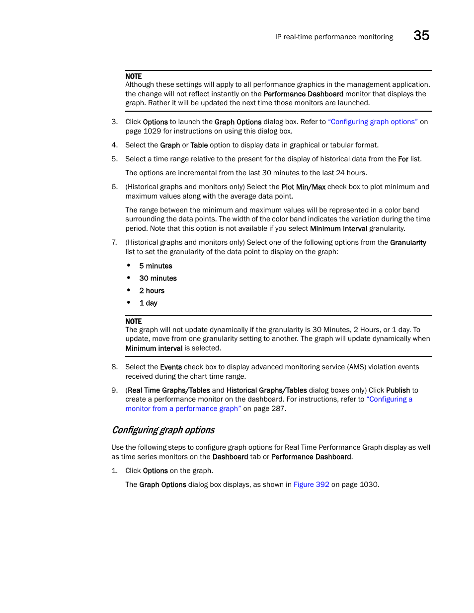 Configuring graph options, Step 3, Step 9 | Configuring graph, Options | Brocade Network Advisor IP User Manual v12.1.0 User Manual | Page 1083 / 1770