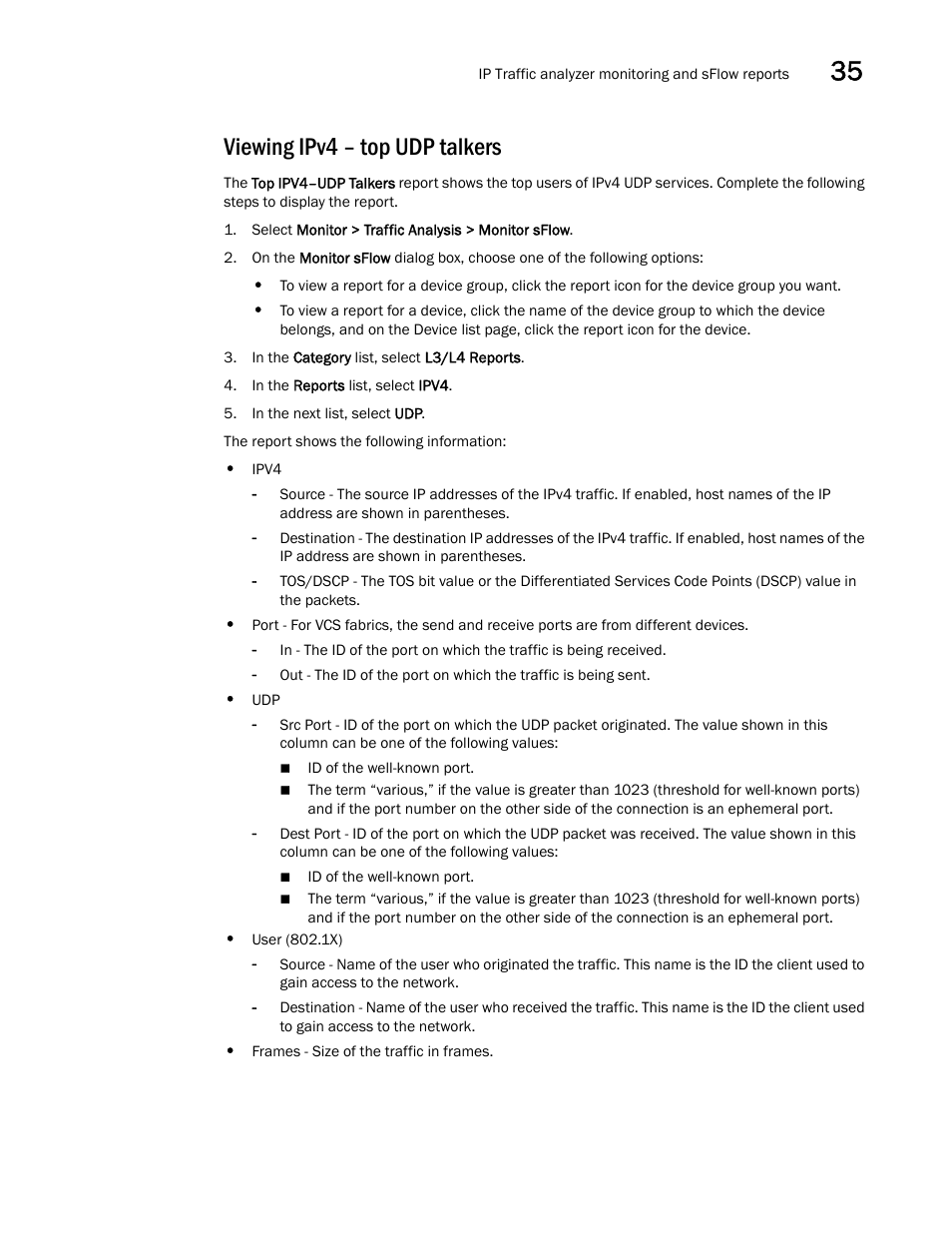 Viewing ipv4 – top udp talkers | Brocade Network Advisor IP User Manual v12.1.0 User Manual | Page 1139 / 1770